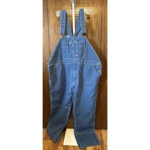 NEW BIG SMITH Bib Overalls Cotton Blue Denim Farm 50X 30 Relaxed Fit W/Tags ?vtg